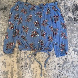 Off the shoulder flower top